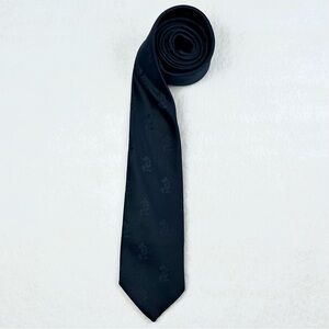 Vtg Cervantes Disney Mickey Mouse Embossed Navy Blue Necktie Collector USA Made